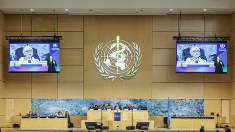 Imagen de la cumbre de la OMS en Ginebra, Suiza. Imagen de la cumbre de la OMS en Ginebra, Suiza.