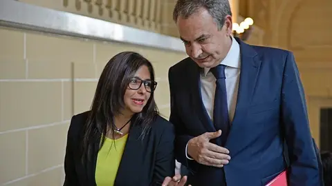Zapatero y Delcy Rodríguez en una foto de archivo Zapatero y Delcy Rodríguez en una foto de archivo