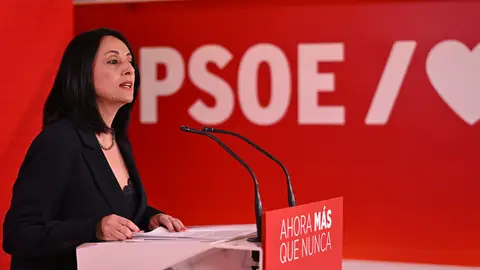 Rebeca Torró, el pasado domingo en rueda de prensa, tras conocerse los resultados electorales andaluces, este domingo en la sede del partido de la calle Ferraz. Rebeca Torró, el pasado domingo en rueda de prensa, tras conocerse los resultados electorales andaluces, este domingo en la sede del partido de la calle Ferraz.