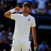 Carlos Alcaraz durante la final de Wimbledon 2025 Carlos Alcaraz durante la final de Wimbledon 2025