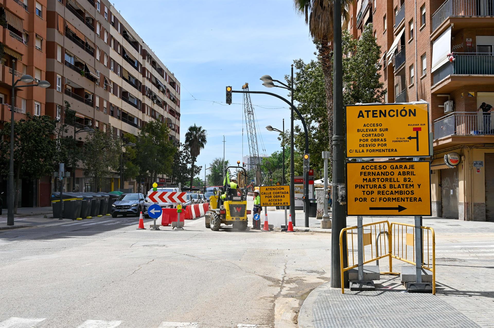 El desvío provisional para el tráfico de salida del barrio de Malilla ya está operativo El desvío provisional para el tráfico de salida del barrio de Malilla ya está operativo