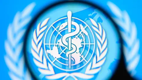 Imagen del logo de la Organización Mundial de la Salud. Imagen del logo de la Organización Mundial de la Salud.