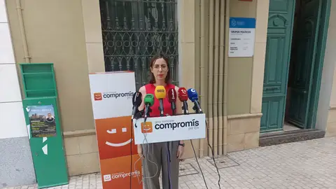 Esther Díez, portavoz de Compromís per Elx. Esther Díez, portavoz de Compromís per Elx.