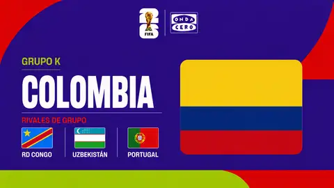 Colombia, grupo K del Mundial 2026 Colombia, grupo K del Mundial 2026