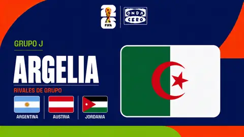 Argelia, grupo J del Mundial 2026 Argelia, grupo J del Mundial 2026