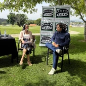 Lara Vivero y Iago González, de Tee Circle, en Golf Xaz Lara Vivero y Iago González, de Tee Circle, en Golf Xaz