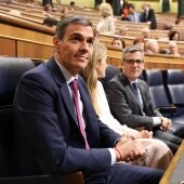 El presidente del Gobierno, Pedro Sánchez, en el Congreso de los Diputados