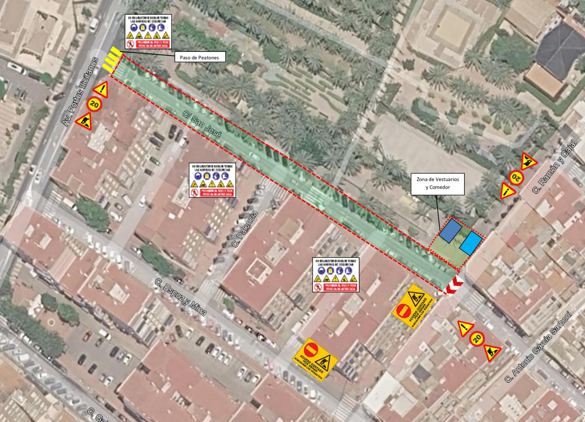 Comienzan en Santa Pola las obras para renovar el colector de saneamiento en la calle San José Comienzan en Santa Pola las obras para renovar el colector de saneamiento en la calle San José