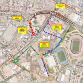 Cortan parte de Sierra Alhamilla por las obras del soterramiento y la construcción de una nueva rotonda