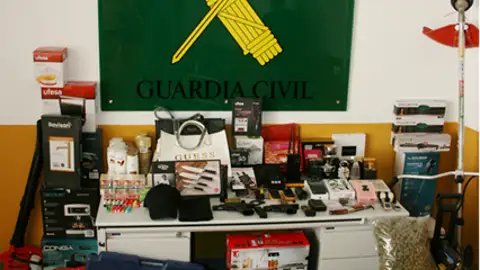 Objetos incautados por la Guardia Civil Objetos incautados por la Guardia Civil
