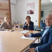 Carlos Marín con las secretarias provinciales de UGT y CCOO Carlos Marín con las secretarias provinciales de UGT y CCOO