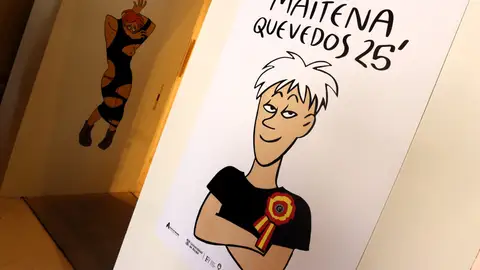 La exposición "Maitena. Quevedos 2025", permanecerá abierta al público hasta el 26 de julio en la Capilla del Oidor de Alcalá de Henares Cartel de la exposición "Maitena. Quevedos 2025"