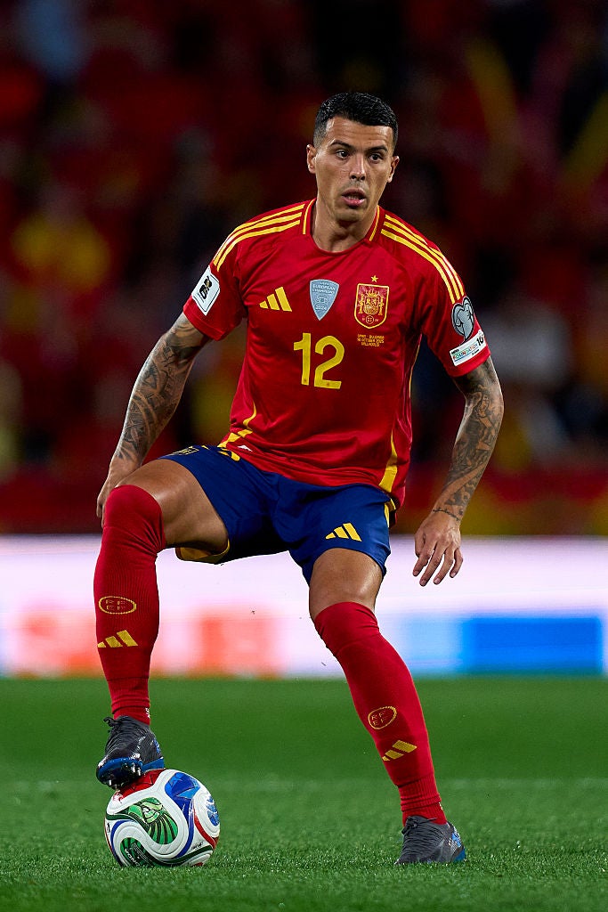 Pedro Porro durante un partido con España Pedro Porro durante un partido con España
