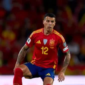 Pedro Porro durante un partido con España Pedro Porro durante un partido con España