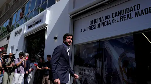 Enrique Riquelme attends the Media in Madrid Enrique Riquelme attends the Media during the opening of his new campaign headquarters for his candidacy for the presidency of Real Madrid next to Bernabeu stadium on May 25, 2026, in Madrid, Spain.AFP7 25/05/2026 ONLY FOR USE IN SPAIN