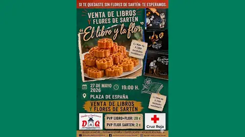 Venta de flores y libros a beneficio de Cruz Roja Venta de flores y libros a beneficio de Cruz Roja