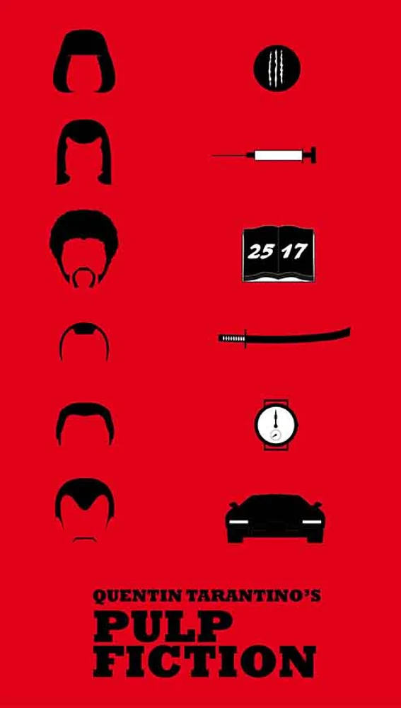Cartel de Ifrabe de la película Pulp Fiction Cartel de Ifrabe de la película Pulp Fiction