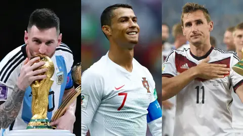 Los jugadores con más partidos en la historia del Mundial: de Messi a Cafú. Los jugadores con más partidos en la historia del Mundial: de Messi a Cafú.