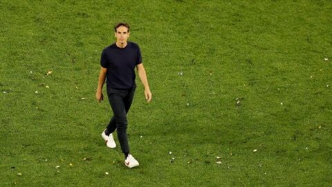 El entrenador del Rayo Vallecano, &Iacute;&ntilde;igo P&eacute;rez, al finalizar el encuentro