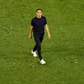El entrenador del Rayo Vallecano, Íñigo Pérez, al finalizar el encuentro El entrenador del Rayo Vallecano, Íñigo Pérez, al finalizar el encuentro