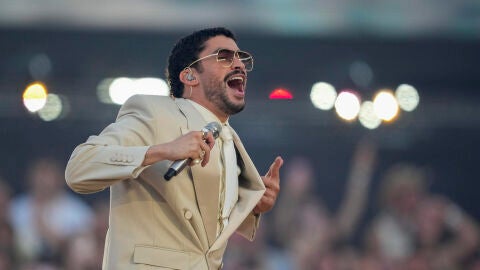 Bad Bunny en un concierto en Barcelona