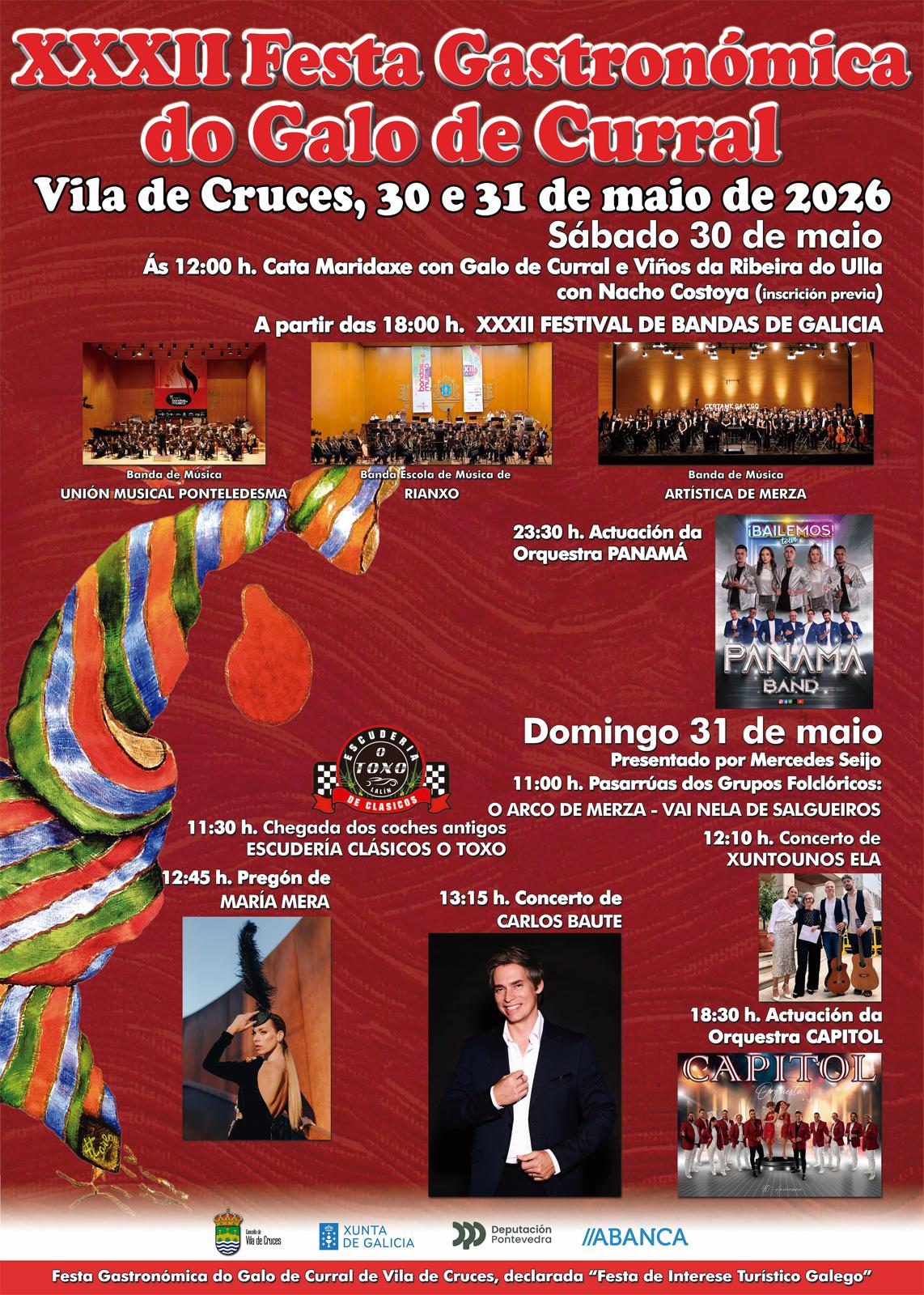 Maio pecha no alto coa celebración da 32ª edición da Festa Gastronómica do Galo de Curral de Vila de Cruces Maio pecha no alto coa celebración da 32ª edición da Festa Gastronómica do Galo de Curral de Vila de Cruces