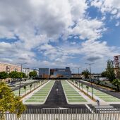 El futuro aparcamiento en una recreación