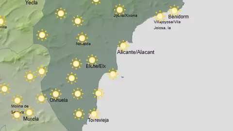 Mapa de la Agencia Estatal de Meteorología. Mapa de la Agencia Estatal de Meteorología.