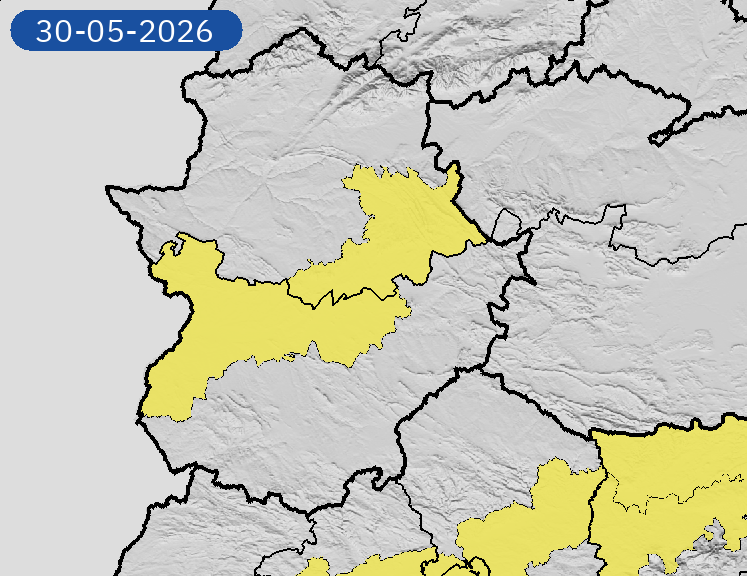 Las Vegas del Guadiana continuarán este viernes con aviso amarillo por calor, mañana también se sumará Villuercas-Montánchez Las Vegas del Guadiana continuarán este viernes con aviso amarillo por calor, mañana también se sumará Villuercas-Montánchez