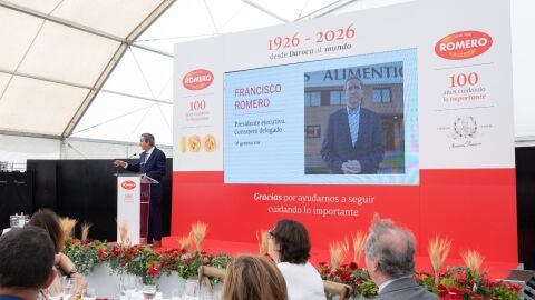 Momento del acto de celebraci&oacute;n del centenario de Pastas Romero