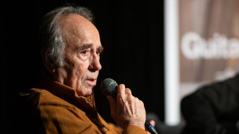 El cantante Joan Manuel Serrat durante la presentación del disco 'Jofre Bardagí interpreta Serrat' El cantante Joan Manuel Serrat durante la presentación del disco 'Jofre Bardagí interpreta Serrat'