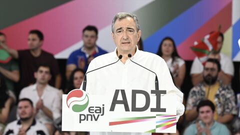 El presidente del EBB, Aitor Esteban, durante un acto político El presidente del EBB, Aitor Esteban, durante un acto político