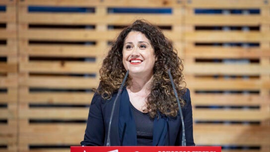 La portavoz socialista, Emma L&oacute;pez, durante el 27&ordm; congreso federal socialista