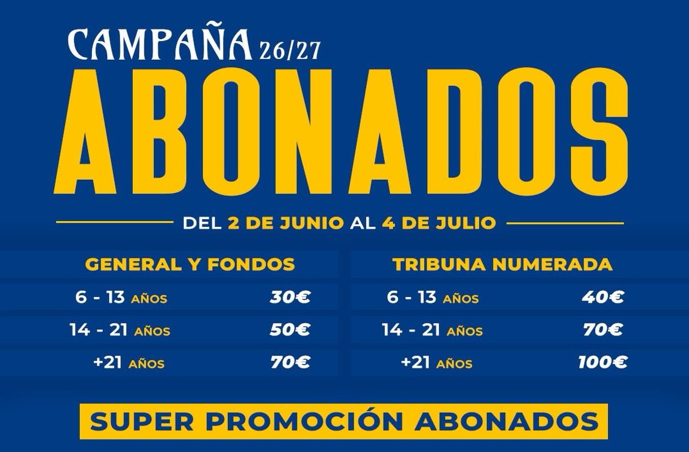 El Orihuela CF lanza una agresiva campaña de abonos para la temporada 2026-27 con precios desde 30 euros El Orihuela CF lanza una agresiva campaña de abonos para la temporada 2026-27 con precios desde 30 euros