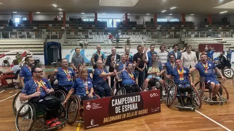 El CD Iplacea balonmano en silla de ruedas logra este fin de semana el Campeonato de España y la Copa Federación Equipo de balonmano en silla de ruedas del CD Iplacea de Alcalá de Henares