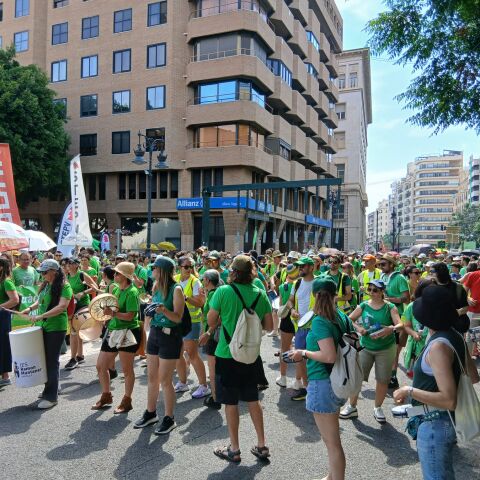 La manifestación ha transcurrido con normalidad hasta la Consellería de Educación.
