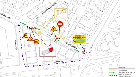 Las obras en el Paseo de la Alameda de Alcalá de Henares obligan a cortar el tráfico en el tramo comprendido entre el Paseo del Val y la calle Marqués de Alonso Martínez Plano de movilidad por las obras en el Paseo de la Alameda