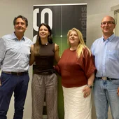 Presentación de Inés Santibáñez en la sede de Meins, nuevo patrocinador principal Presentación de Inés Santibáñez en la sede de Meins, nuevo patrocinador principal