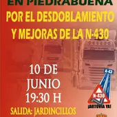 La Plataforma de la N-430 se movilizará en Piedrabuena La Plataforma de la N-430 se movilizará en Piedrabuena