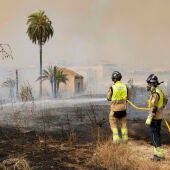Incendio localizado en la pedanía de Garres y Lages en el parque regional murciano de El Valle-Carrascoy 