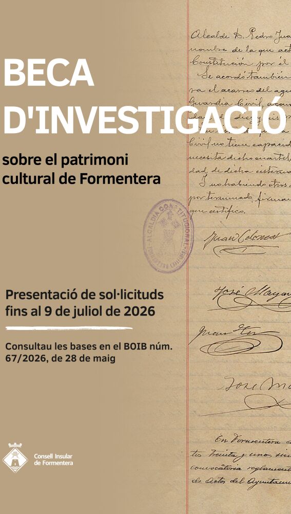 Cartel de la Beca de Investigación
