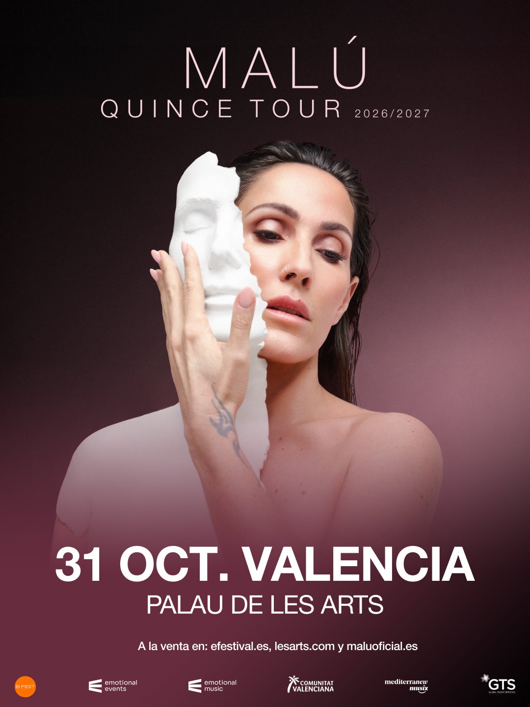 Malú actuará en el Palau de les Arts de Valencia el próximo 31 de octubre dentro de E!Fest Valencia Malú actuará en el Palau de les Arts de Valencia el próximo 31 de octubre dentro de E!Fest Valencia