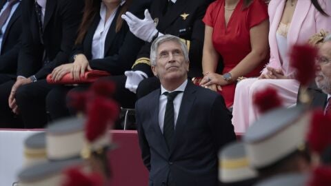 El ministro de Interior, Fernando Grande-Marlaska, durante el acto central conmemorativo del D&iacute;a de las Fuerzas Armadas