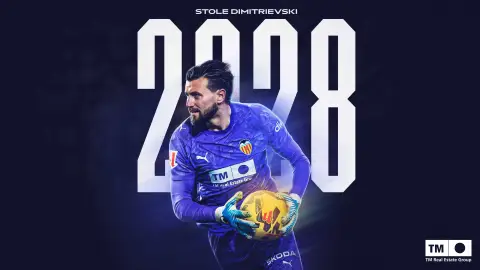 El Valencia ejecuta la cláusula de ampliación contractual de Dimitrievski hasta el 2028 El Valencia ejecuta la cláusula de ampliación contractual de Dimitrievski hasta el 2028
