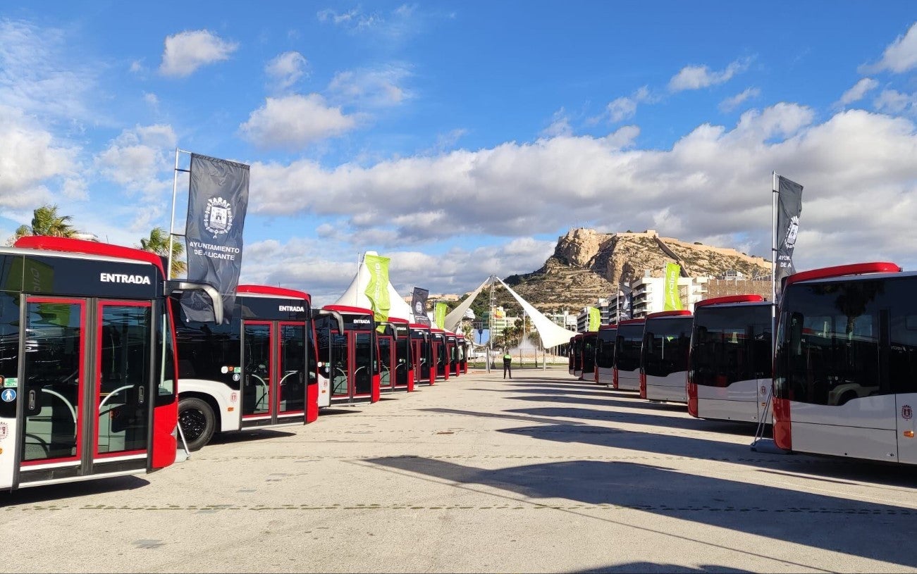 La nueva flota de autobuses de Alicante La nueva flota de autobuses de Alicante