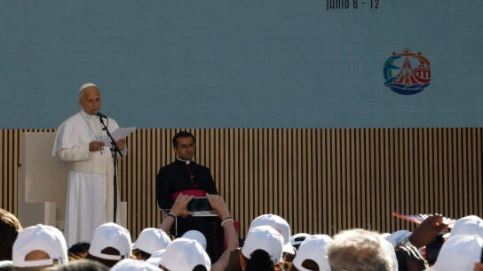 El Papa durante su discurso en CEDIA 