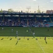 Escena de un encuentro anterior en el estadio Helmántico