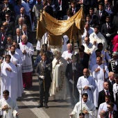 El Papa durante la procesión del Corpus