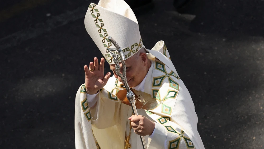 El papa durante la misa del Corpus Christi El papa durante la misa del Corpus Christi
