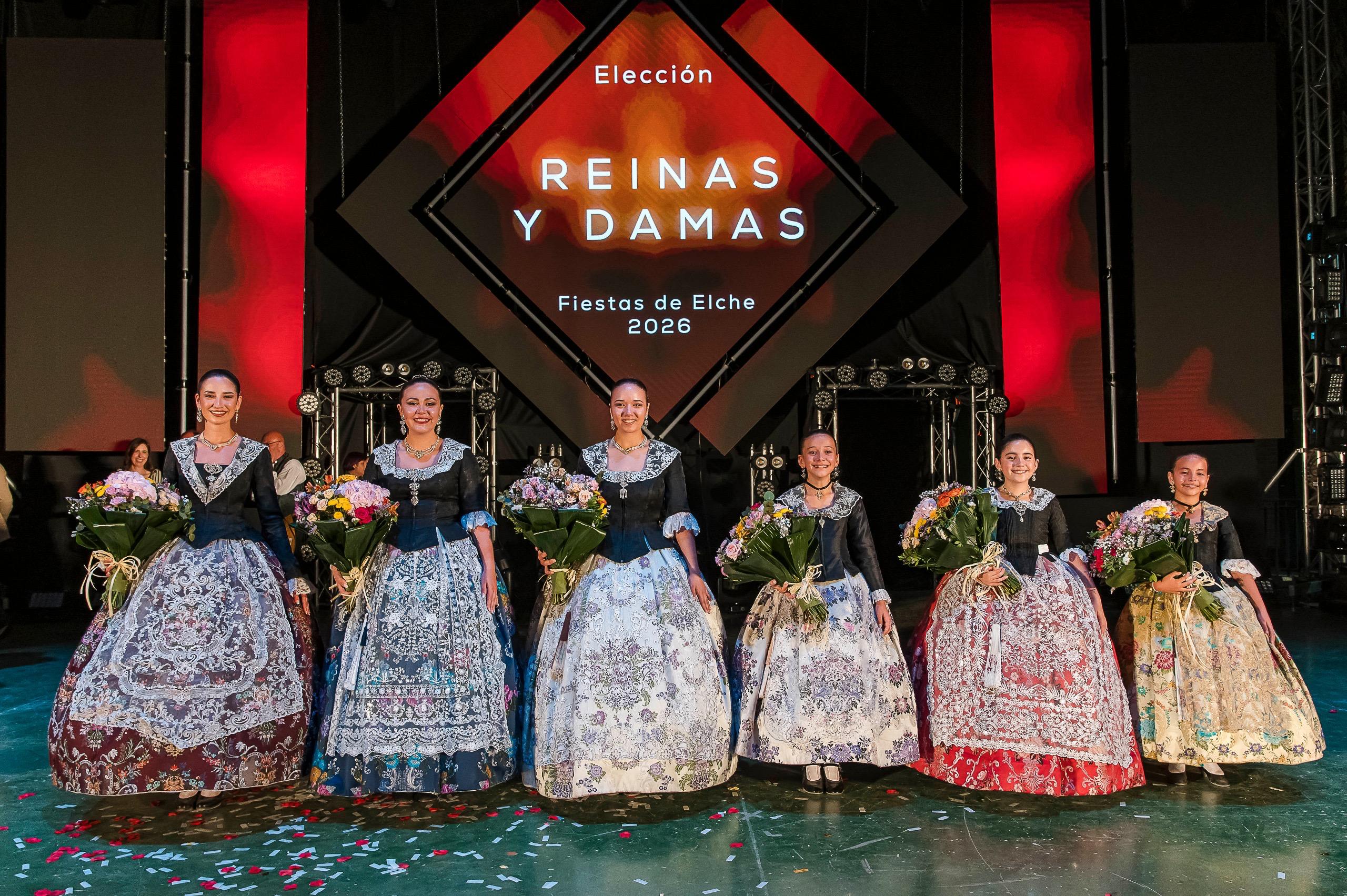 Laura Rodrigo Martínez y Aroa Durá Quiles, Reinas Mayor e Infantil de las fiestas de Elche 2026 Laura Rodrigo Martínez y Aroa Durá Quiles, Reinas Mayor e Infantil de las fiestas de Elche 2026